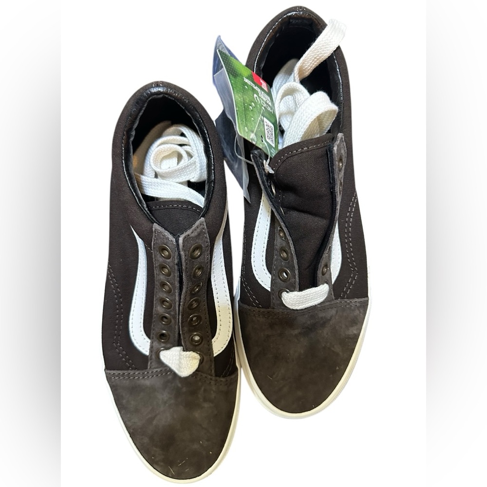 NIB NWT Vans OLD SKOOL OVERSIZED LACE Brown Suede Sneaker Shoe UNISEX M 8.5 W 10 - Picture 11 of 16